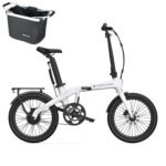 ADO Air Carbon Pro Carbon E-Bike mit Riemenantrieb, BAFANG H700 250W, 370Wh Akku, NFC-Display & App, Klapprad Weiß