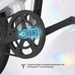 ADO Air Carbon Pro Carbon E-Bike mit Riemenantrieb, BAFANG H700 250W, 370Wh Akku, NFC-Display & App, Klapprad Weiß - Image 9