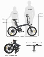 ADO Air 20S Klapprad E-Bike 20 Zoll mit Riemenantrieb, Drehmomentsensor, 250W Hinterradmotor, 25 km/h, StVZO, Blau - Image 5